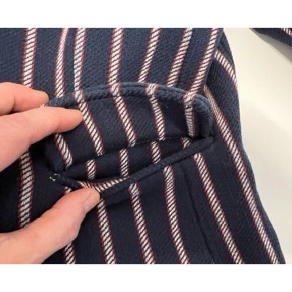 Banana Republic red, white and navy stripe jacket with bow tie. Size 6. - Picture 4 of 12